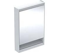 Geberit Armoire de toilette ONE – ComfortLight, 1 porte avec niche, blanc/aluminium, 60x90cm