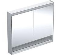 Geberit ONE - Spiegelschrank mit Nische/ComfortLight 2 Türen Aufputzmontage 1050x900x150mm aluminium