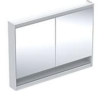 Geberit ONE armoire de toilette avec ComfortLight, 2 portes, montage en saillie, avec niche, 120x90x15cm, 505835002, Couleur: blanc / aluminium revÃªtu par poudre - CM