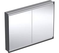 Geberit ONE armoire de toilette avec ComfortLight, 2 portes, montage encastrÃ©, 120x90x15cm, 505.805.00., Coloris: noir mat / aluminium revÃªtu par poudre - 505.805.00.7