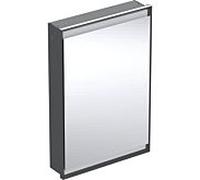 Geberit ONE armoire de toilette avec ComfortLight, 1 porte, montage encastré, noir mat/aluminium, 60x90cm, 505801007, Exécution: ButÃ©e Ã droite - CM