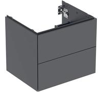Geberit Armoire sous lavabo ONE 2 tiroirs 59,2 x 50,4 x 47 cm laque de lave matte