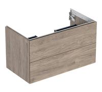 Geberit ONE armoire sous lavabo, 2 tiroirs, 88,8x50,4x47cm, 505263006, Couleur: Structure en bois de noyer hickory / mélamine - CM