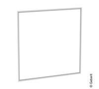 Cadre de finition pour armoire de toilette Geberit ONE, montage encastré, 75 cm, 505.842.00, 505842001, Couleur: blanc / aluminium revÃªtu par poudre - CM