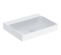 Geberit One lavabo 505021011 60 cm, sans trou pour robinetterie ni trop-plein, blanc KeraTect