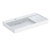 Geberit Lavabo One 505039001 90×48,4 cm sans trop-plein KeraTect blanc, trou robinetterie à gauche