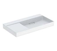 Geberit One lavabo 505044001 90x48,4cm, sans trop-plein, blanc KeraTect/ blanc , sans trou pour robinet