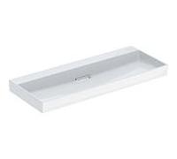 Geberit One lavabo 505047001 120 cm, sans trou pour robinetterie ni trop-plein, blanc KeraTect/couvercle blanc