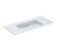 Geberit One lavabo pour meuble 505014001 105 cm, sans trou pour robinetterie ni trop-plein, blanc KeraTect/couvercle blanc
