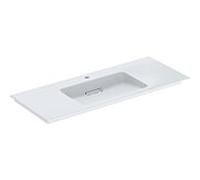 Geberit One lavabo pour meuble 505017001 120 cm, trou pour robinetterie au milieu, sans trop-plein, blanc KeraTect/couvercle blanc