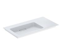 Geberit One meuble lavabo 505008001 90x47,5cm, sans trop-plein, blanc KeraTect/couvercle blanc , sans trou pour robinetterie