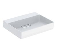 Geberit ONE - Waschtisch 500x410mm Abgang horizontal ohne Hahnl ohne Überl weiß KeraTect/weiß glzd