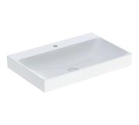 Geberit Lavabo One 505020012 75 cm, trou de robinetterie au milieu, sans trop-plein, blanc KeraTect
