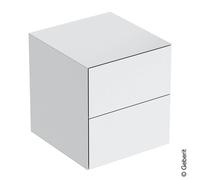 Geberit Armoire latérale ONE, 2 tiroirs, 45×49,2×47 cm – laqué blanc brillant