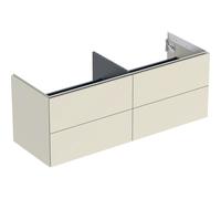 Geberit One meuble sous-vasque 505266004 133,2x50,4x47cm, 4 tiroirs, gris sable/laqué brillant