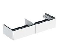 Geberit Meuble sous-lavabo ONE à poser 2 tiroirs 133,2x26,6x47 cm laqué blanc brillant