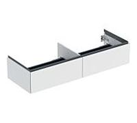 Geberit ONE - Meuble sous vasque with 2 pull-out compartments 1332x266x470mm blanc mat/blanc mat