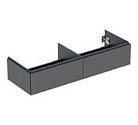 Geberit One meuble sous-vasque 505076003 133,2x50,4x47cm, 2 tiroirs, lave/laqué mat