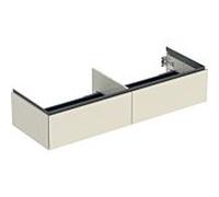 Geberit One meuble sous-vasque 505076004 133,2x50,4x47cm, 2 tiroirs, gris sable/laqué brillant