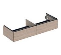 Geberit Meuble sous-lavabo ONE - 2 tiroirs - 133,2x26,6x47 cm - Chêne mélamine