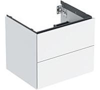 Geberit Armoire sous lavabo ONE 2 tiroirs 59,2 x 50,4 x 47 cm laqué blanc brillant