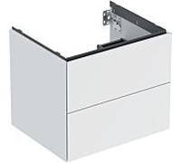 Geberit Armoire sous lavabo ONE 2 tiroirs 59,2×50,4×47 cm Blanc laqué mat