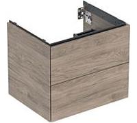 Geberit ONE armoire sous lavabo, 2 tiroirs, 59,2x50,4x47cm, 505.261.00., Coloris: Structure en bois de noyer hickory / mÃ©lamine - 505.261.00.6