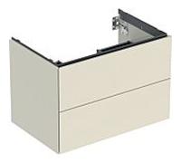 Geberit One meuble sous-vasque 505262004 74 x 50,4 x 47 cm, gris sable/laqué brillant, 2 tiroirs