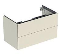 Geberit Meuble sous-vasque ONE - 2 tiroirs, 88,8 x 50,4 x 47 cm - laqué gris sable brillant