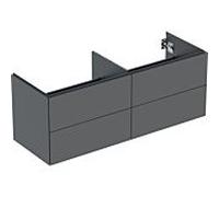 Geberit Meuble sous-lavabo ONE 505.266.00.3 à poser 4 tiroirs 133,2×50,4×47 cm Laque de lave matte