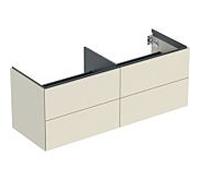 Meuble Pour Lavabo Encastrable Geberit One ONE 4 Tiroirs 1332mm Gris Sable Brillant
