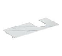 Geberit Plaque de lavabo ONE – découpe à droite, grès cérame 120×2×47 cm, aspect marbre blanc/mat