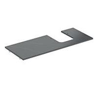 Geberit ONE - Waschtischplatte Ausschn re für Aufsatzschale 1200x20x470mm Marmoroptik schwarz matt