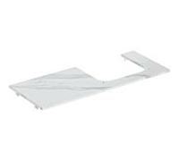 Geberit One plan de lavabo 505155001 120x2x47cm, découpe à droite, grès, aspect marbre blanc /mat