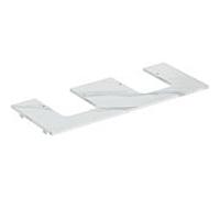 Geberit One plan de lavabo 505175001 120x2x47cm, double découpe, grès, aspect marbre blanc /mat