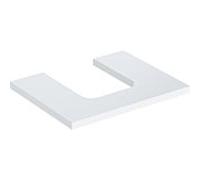 Geberit Plaque de lavabo ONE – découpe au centre, 60×3×47 cm, laqué blanc brillant