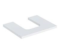 Geberit Plaque de lavabo ONE, découpe au centre, 60×3×47 cm, blanc laqué mat, 505271002