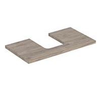 Geberit Plaque de lavabo ONE 505.272.00.6 – découpe centrale – 75×3×47 cm – noyer hickory/mélamine