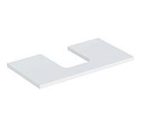 Geberit Plaque de lavabo ONE - découpe centrale, pour lavabo à poser, 90x3x47 cm, blanc laqué mat