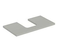 Geberit Plaque lavabo ONE – pour lavabo à poser, découpe centrale, 90×3×47 cm, greige laqué mat