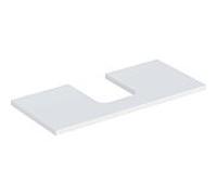 Geberit Plaque de lavabo ONE – découpe centrale – lavabo à poser 105x3x47cm – blanc laqué mat