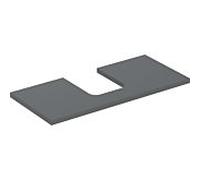 Geberit Plaque de lavabo ONE 505.274.00.3, 105×3×47 cm, découpe au centre, laque de lave matte