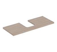 Geberit ONE Plaque de lavabo, découpe au centre, pour lavabo à poser en forme de coupe, 120x3x47cm, 505275005, Couleur: ChÃªne / mÃ©lamine structure bois - CM