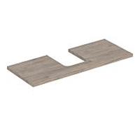 Geberit Plaque de lavabo ONE 505275006 120×3×47 cm découpe centrale structure noyer hickory/mélamine