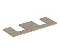 Geberit Plaque de lavabo ONE 505.276.00.6 double découpe 135x3x47 cm noyer hickory/mélamine