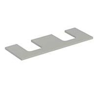 Geberit Plaque de lavabo ONE 505.276.00.7 – double découpe, 135x3x47 cm, laqué grège mat