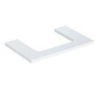 Geberit Plaque de lavabo ONE – 75×3×47 cm – découpe centrale – lavabo à poser – blanc laqué brillant