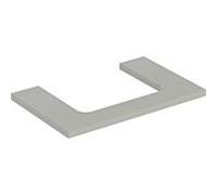 Geberit Plaque de lavabo ONE, découpe au centre, 75x3x47 cm, pour lavabo à poser, greige laqué mat