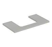 Geberit ONE Plaque de lavabo 90x3x47 cm découpe au centre pour lavabo à poser - greige laqué mat