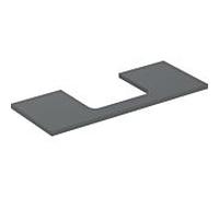 Geberit Plaque de lavabo ONE découpe centrale à poser 120x3x47 cm laque de lave matte 505.285.00.3